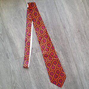 Burgundy & Orange patterned Neck Tie The Shining Overlook Hotel inspired
